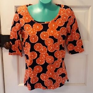 Jones New York small orange slices shirt